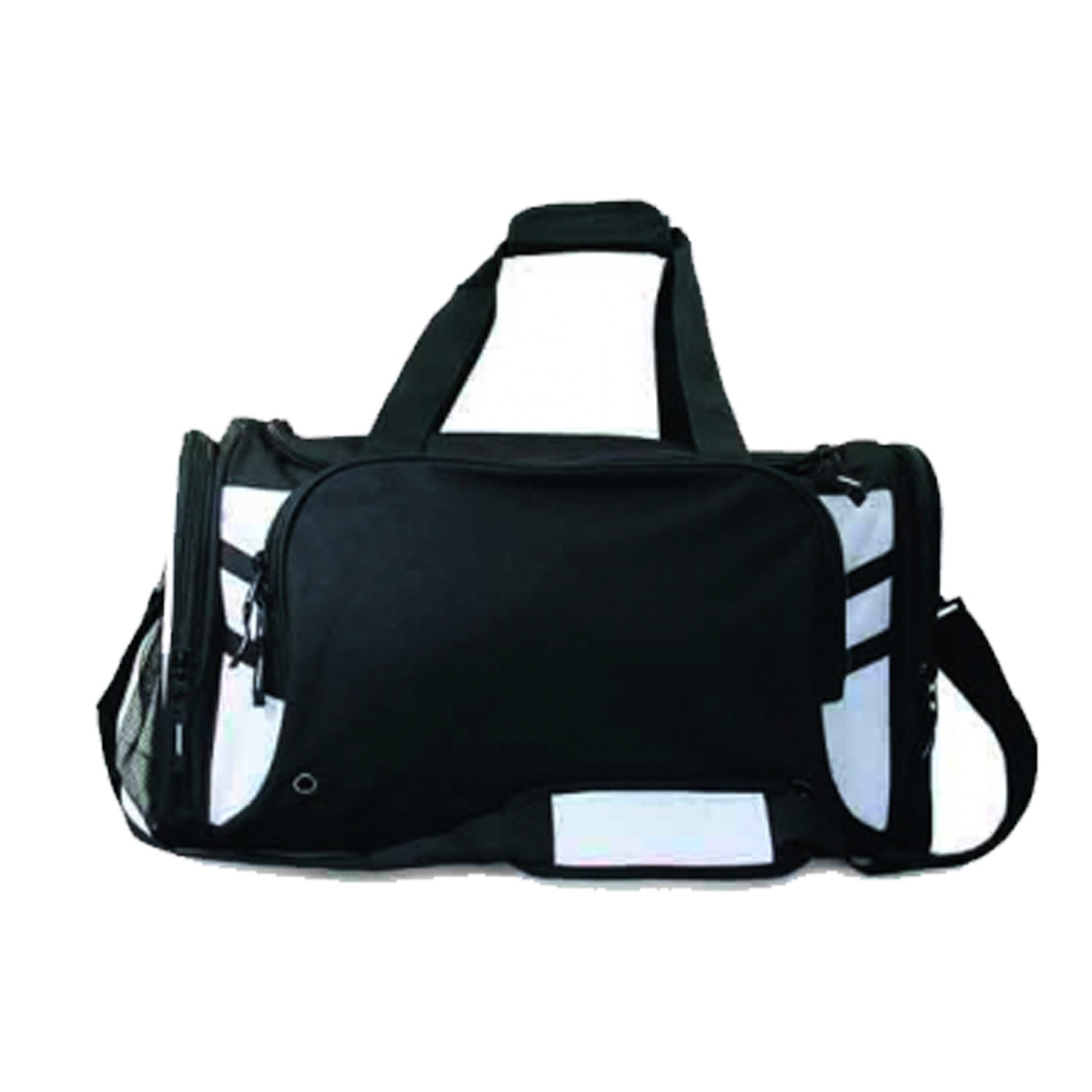 black white tasman sports bag