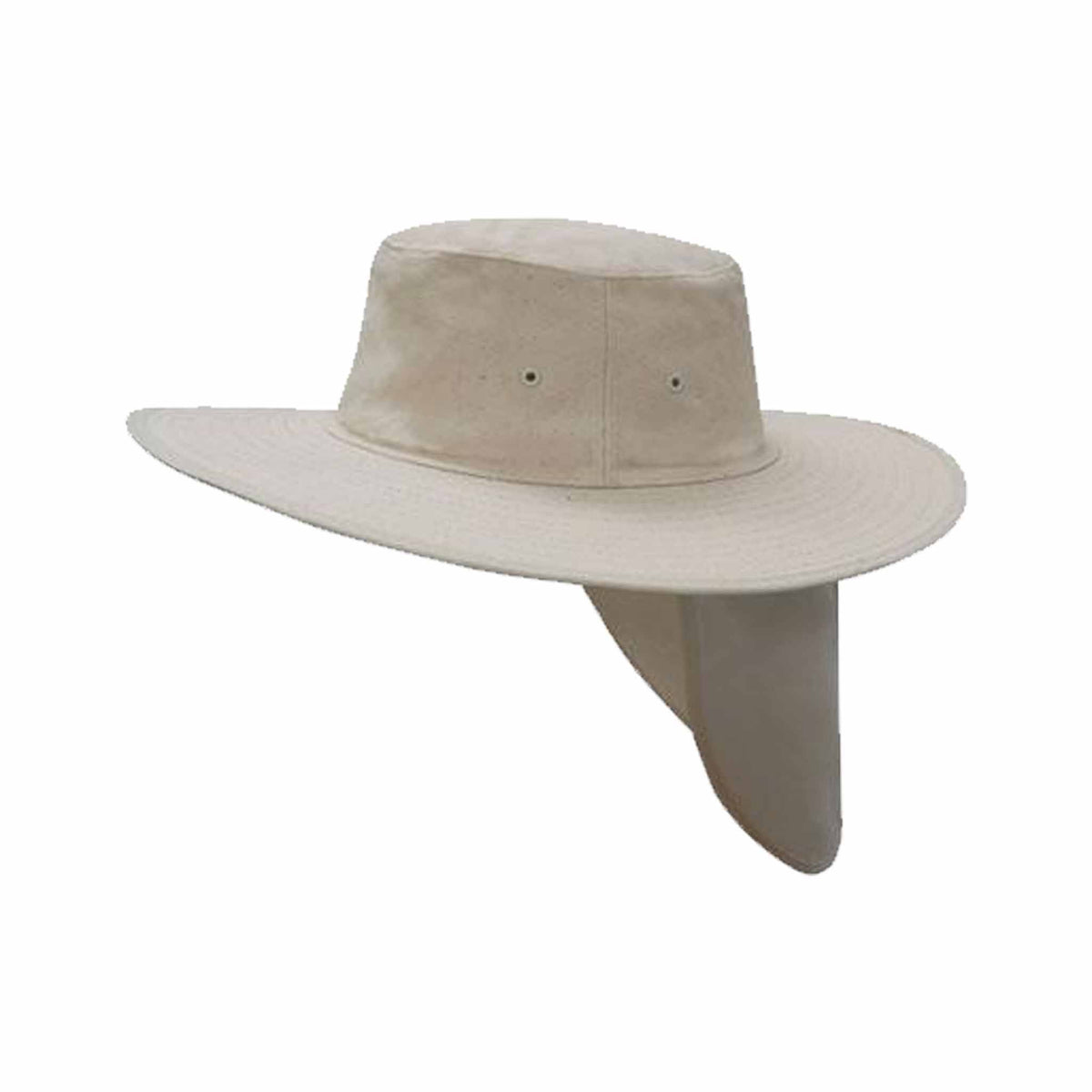 natural canvas sun hat with flap