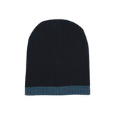 black charcoal cable knit beanie