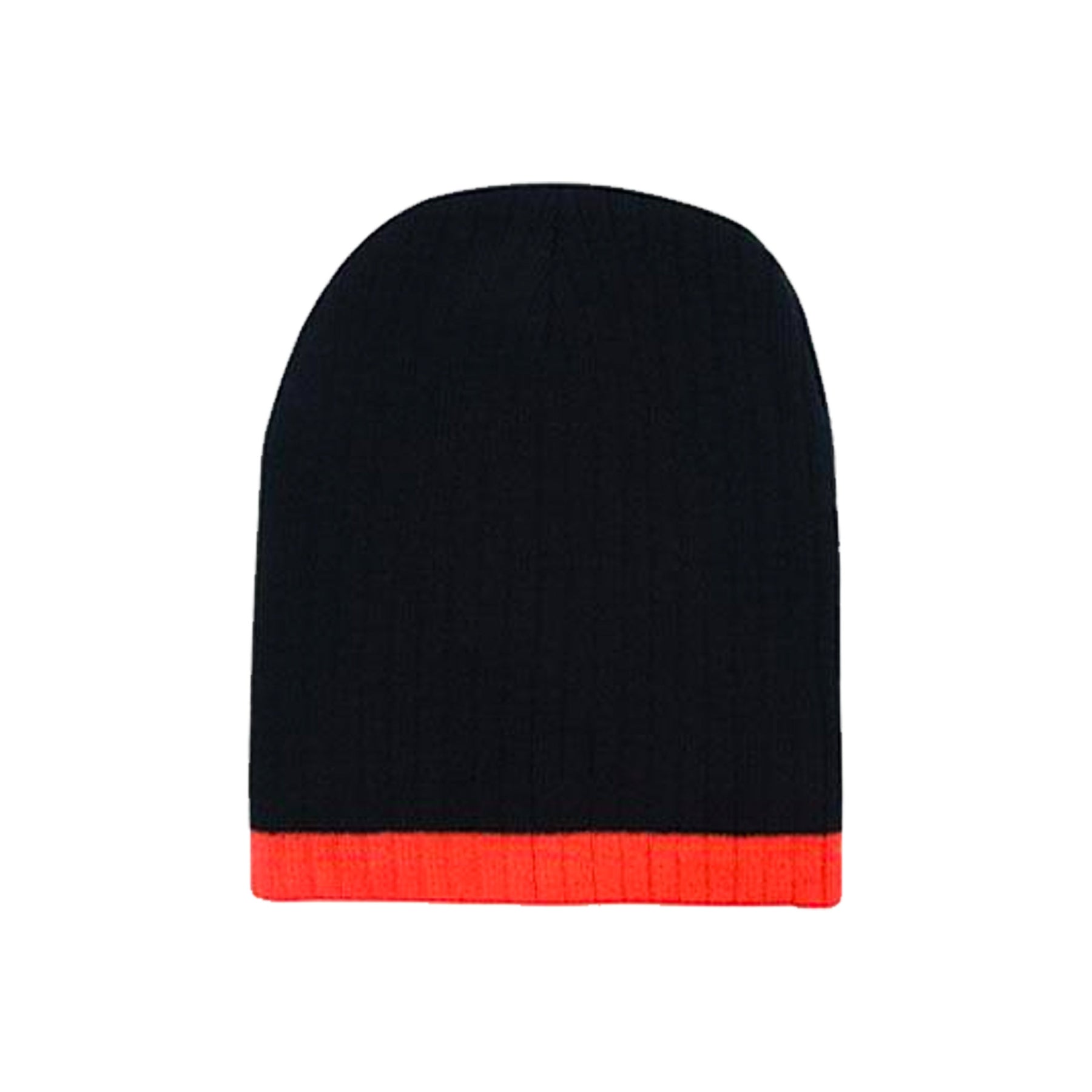 black orange cable knit beanie