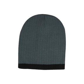 charcoal black cable knit beanie