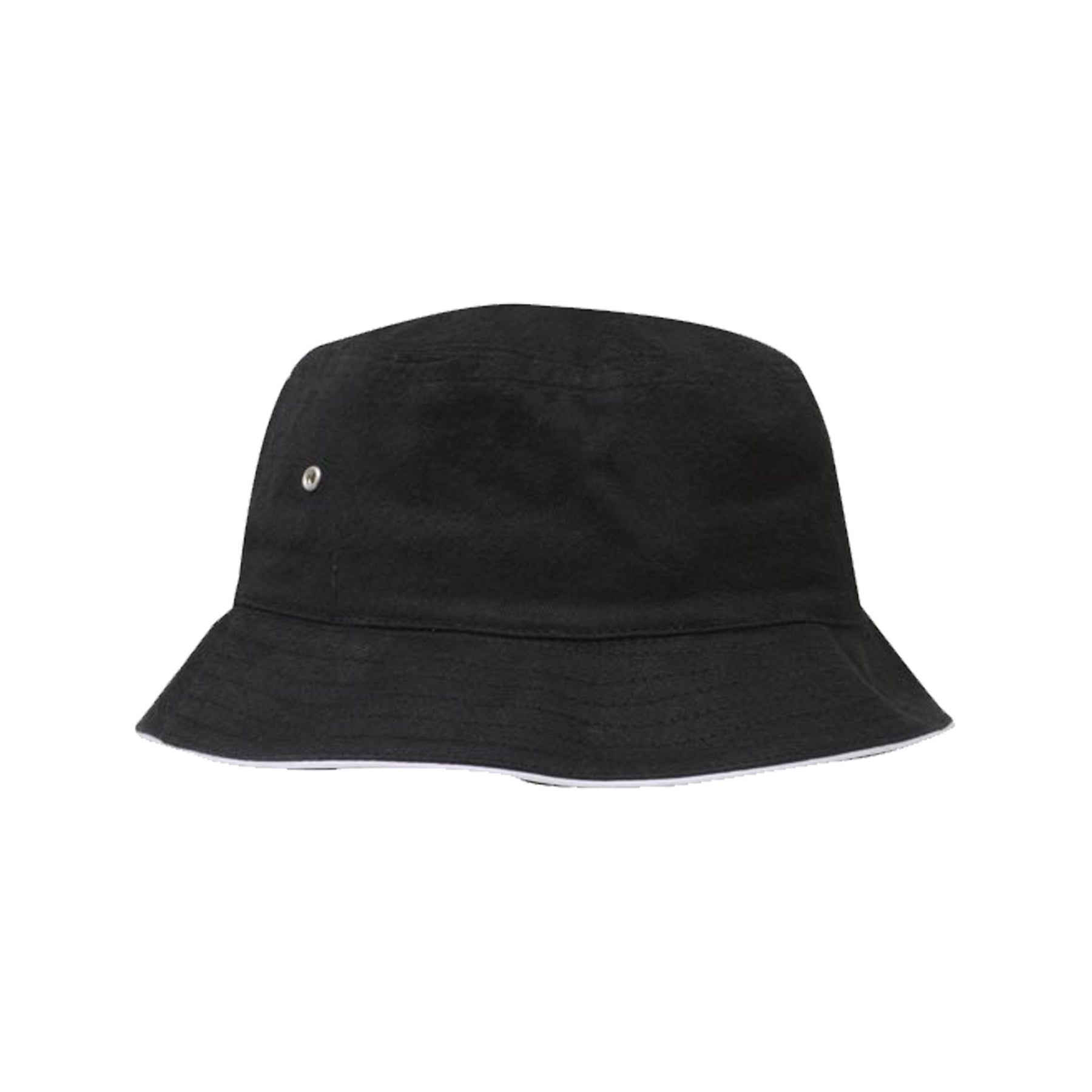 black white brushed sports bucket hat