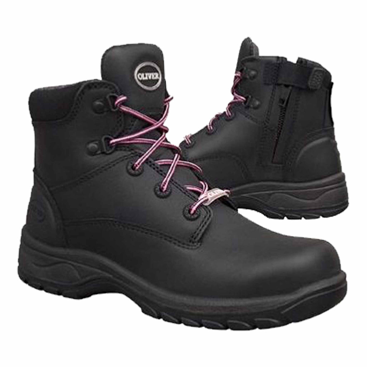 black womens zip sider boot