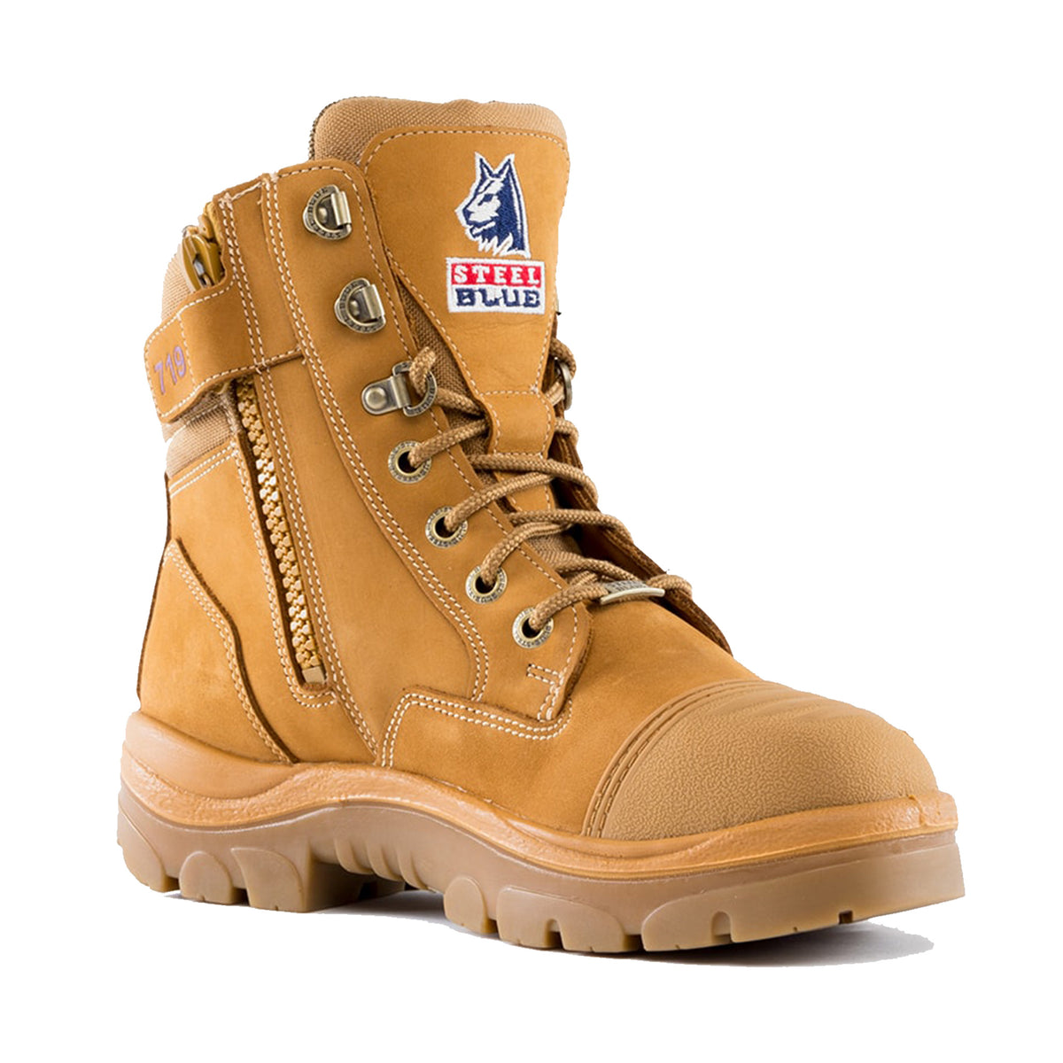 Steel Blue 312652 Argyle Zip:Scuff Cap Safety Boot - Wheat - LOD Workwear