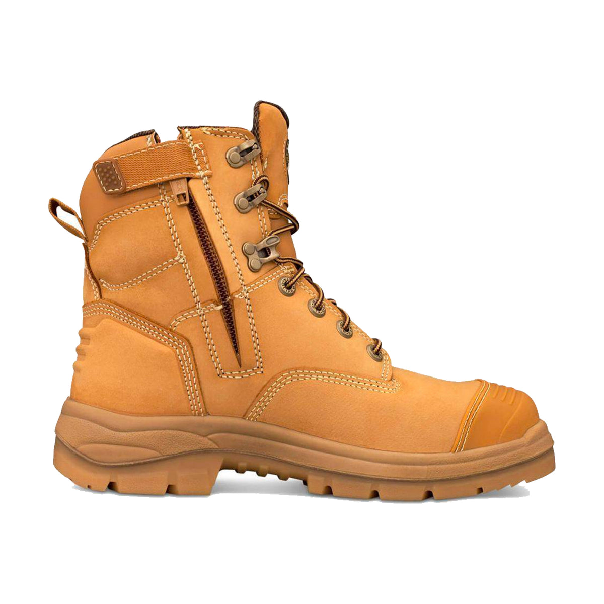 wheat zip sided boot