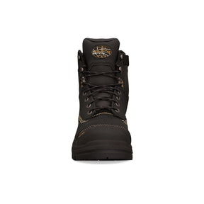 front of oliver black zip sided boot