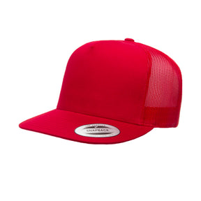yupoong classic universal trucker cap in red