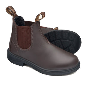 blundstone kids blunnies brown full grain leather boot