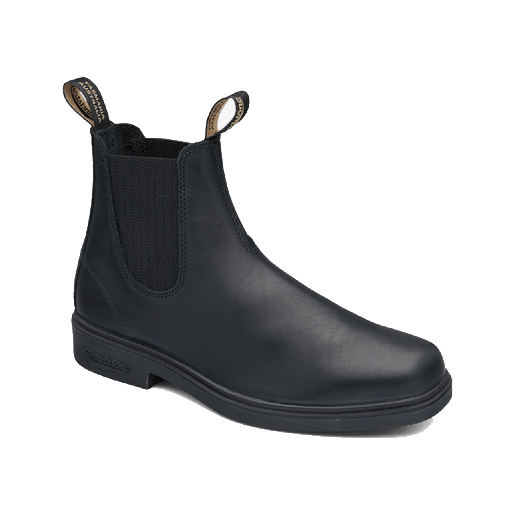 premium leather dress boot in black