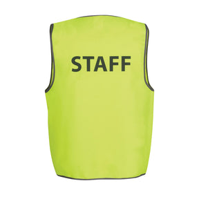 hi vis safety vest with staff printed on back