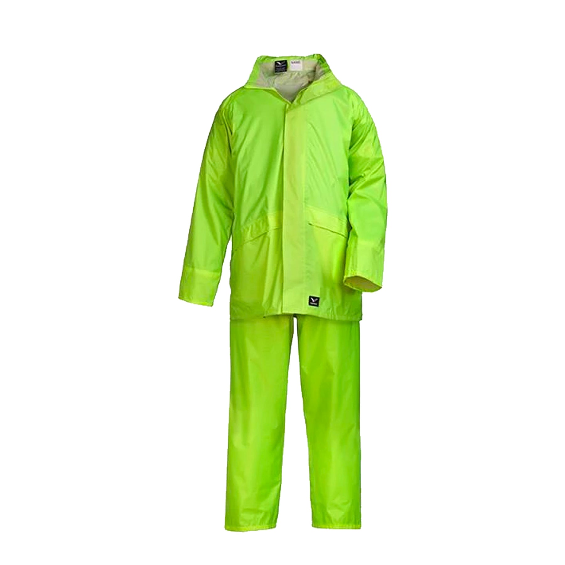 rainbird base set wet weather jacket and pants in fluoro yellow