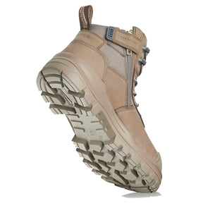 blundstone mid zip side rotoflex work boot in stone