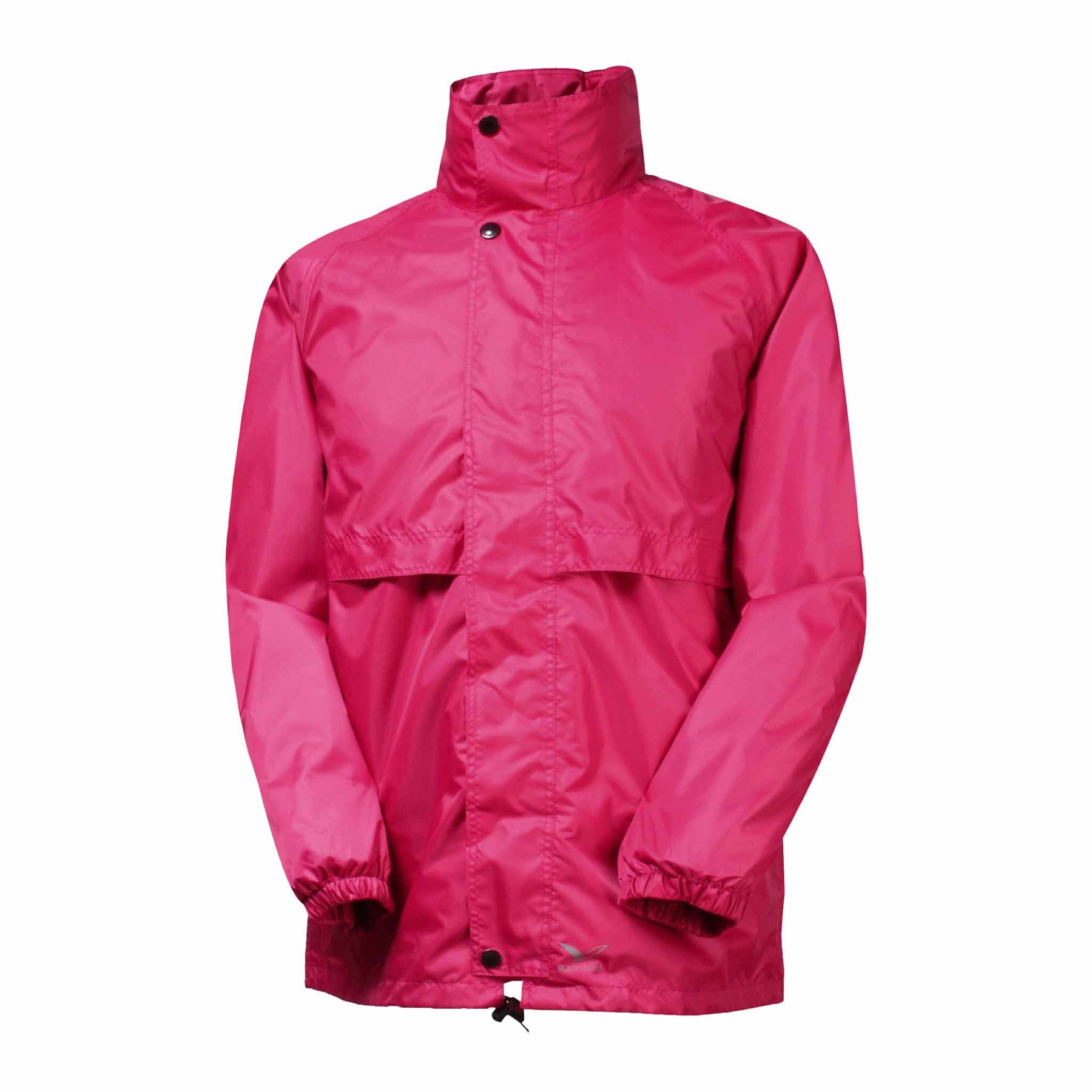womens stowaway rainbird jacket in raspberry