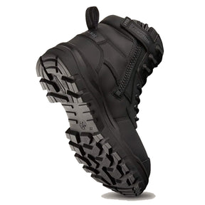 blundstone high zip side rotoflex boot in black