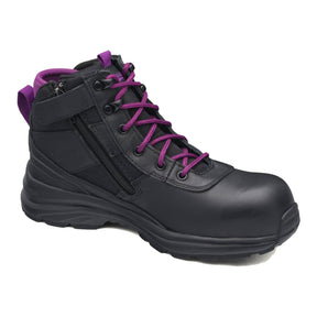 blundstone womens safety jogger in black purple