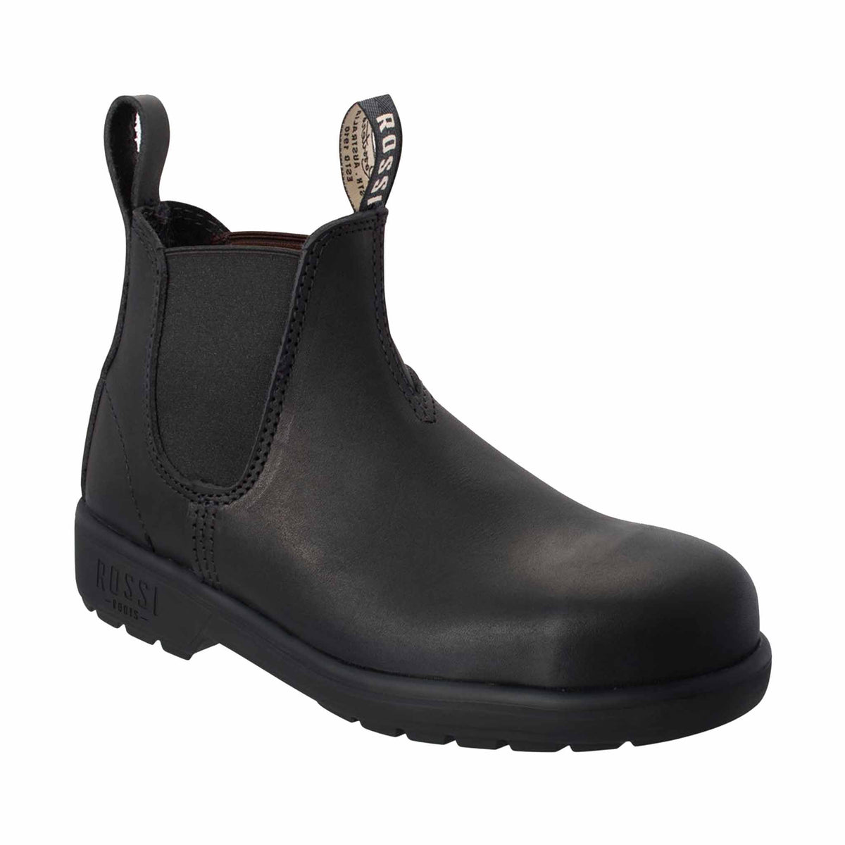 apollo safety pull on boot in black
