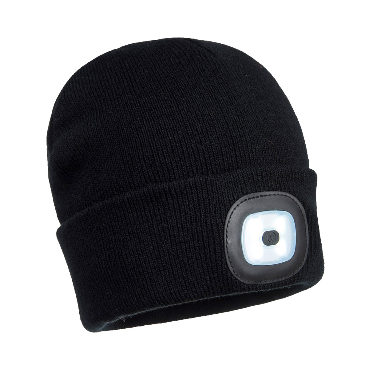 portwest beanie in black with led headlight