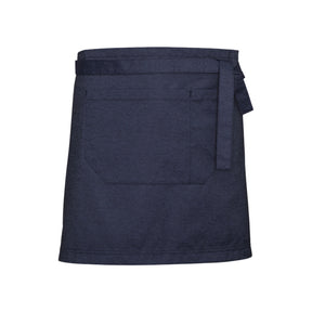 urban half waist apron in blue denim