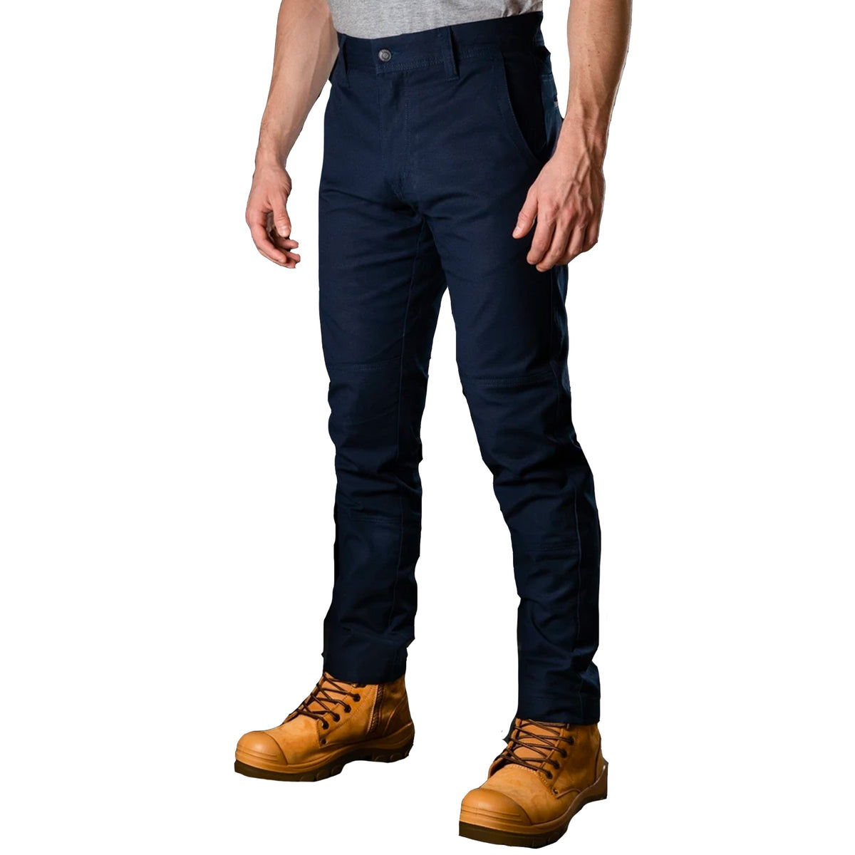 bad 247 slim fit chino work pants in navy