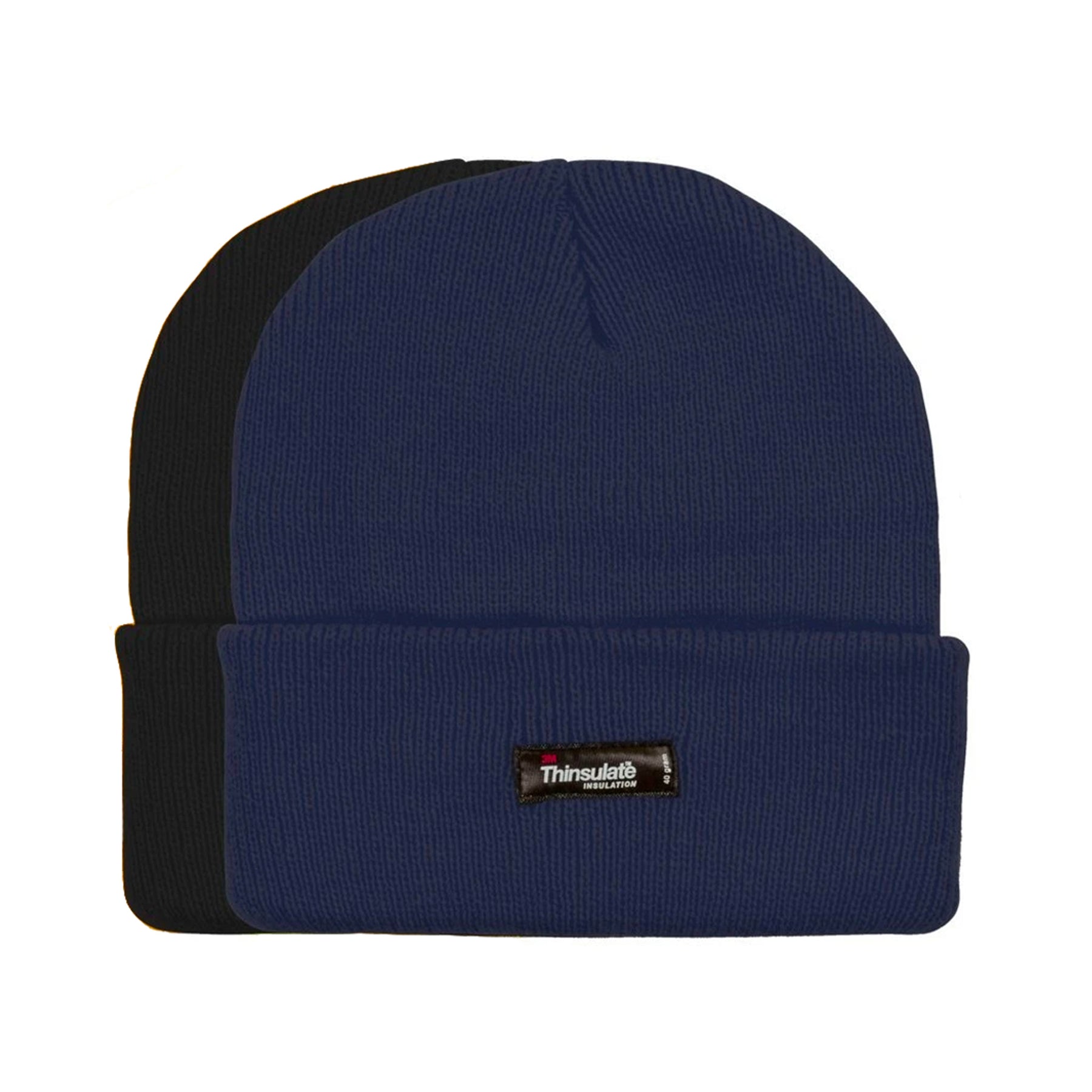 bad workwear beanie in navy and black