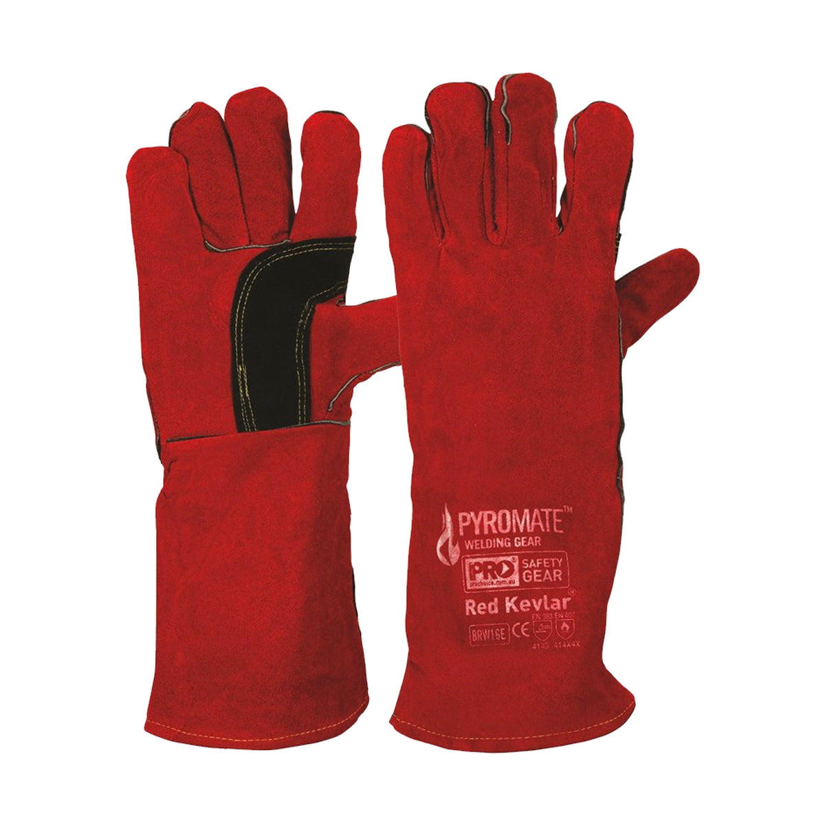red kevlar gloves