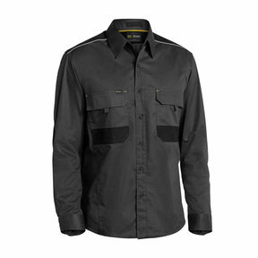 charcoal flex and move mechanical long sleeve stretch shirt