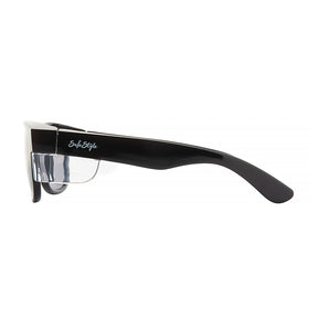 safe style classics glasses with black frame and tinted lens