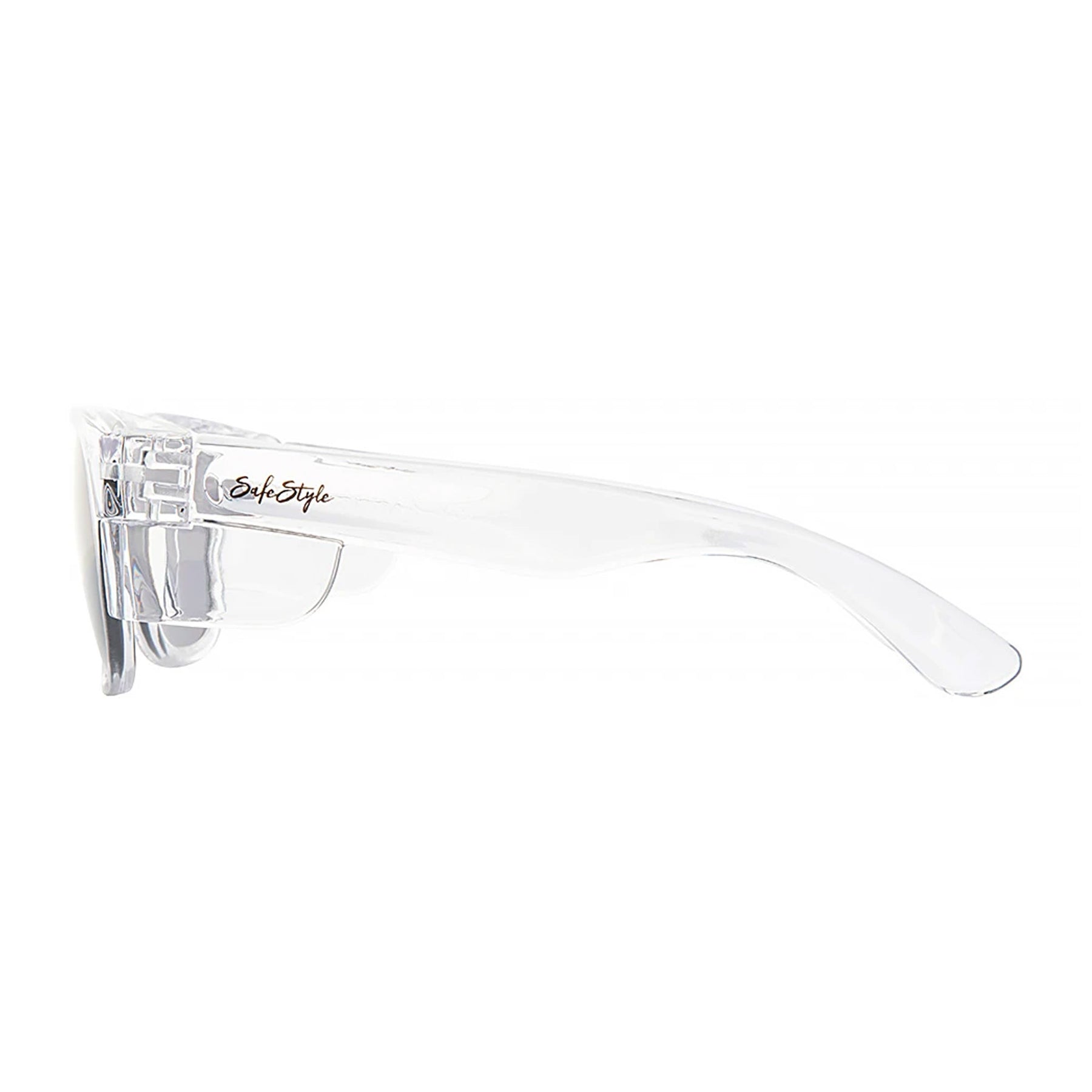 safe style classics clear frame glasses with polarised lens
