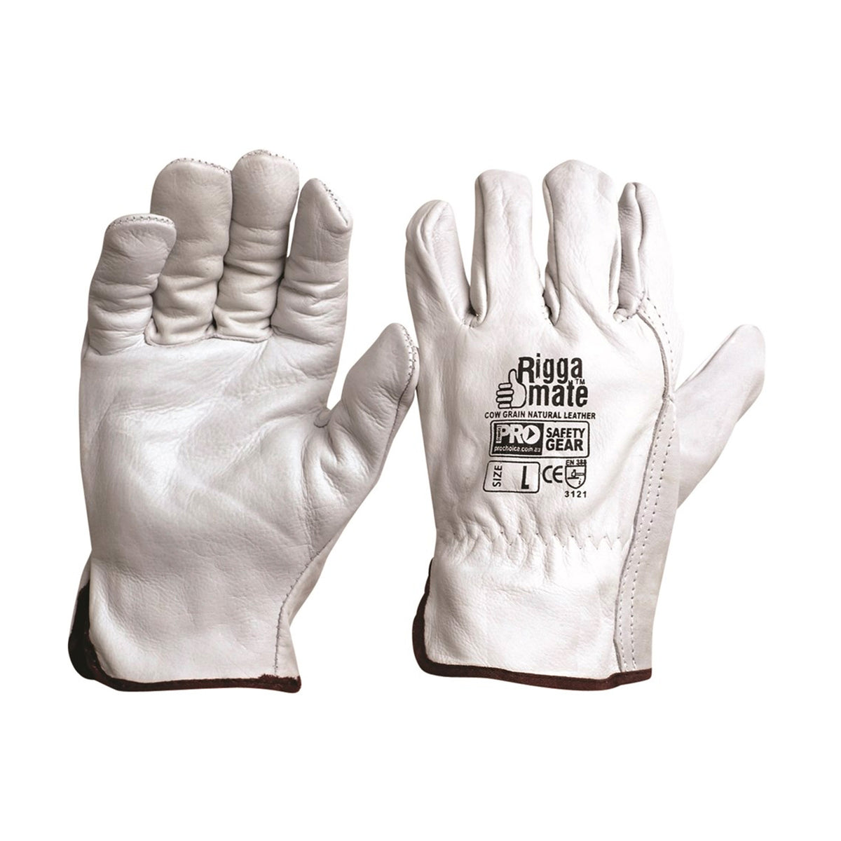 high quality cow grain natural leather gloves