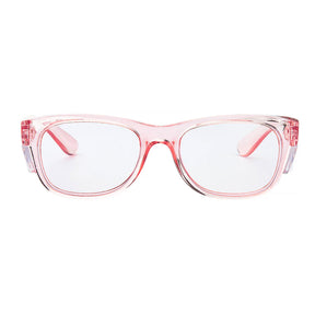 safestyle classics pink frame with clear uv400 lens