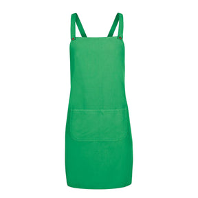 pea green cross back canvas apron