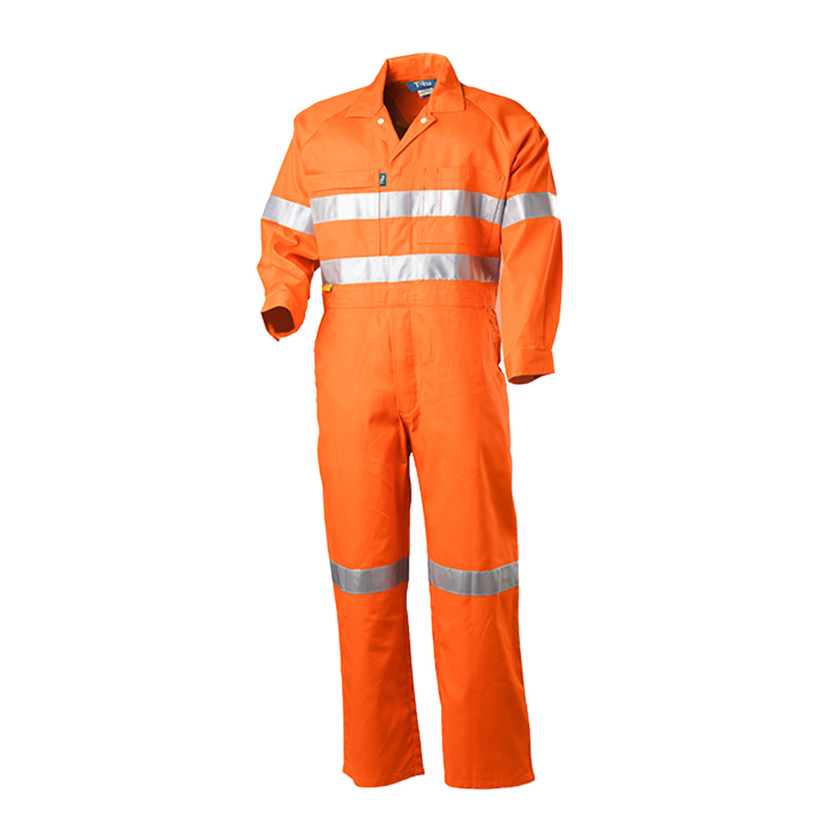 orange lightweight coverall with 3m tape