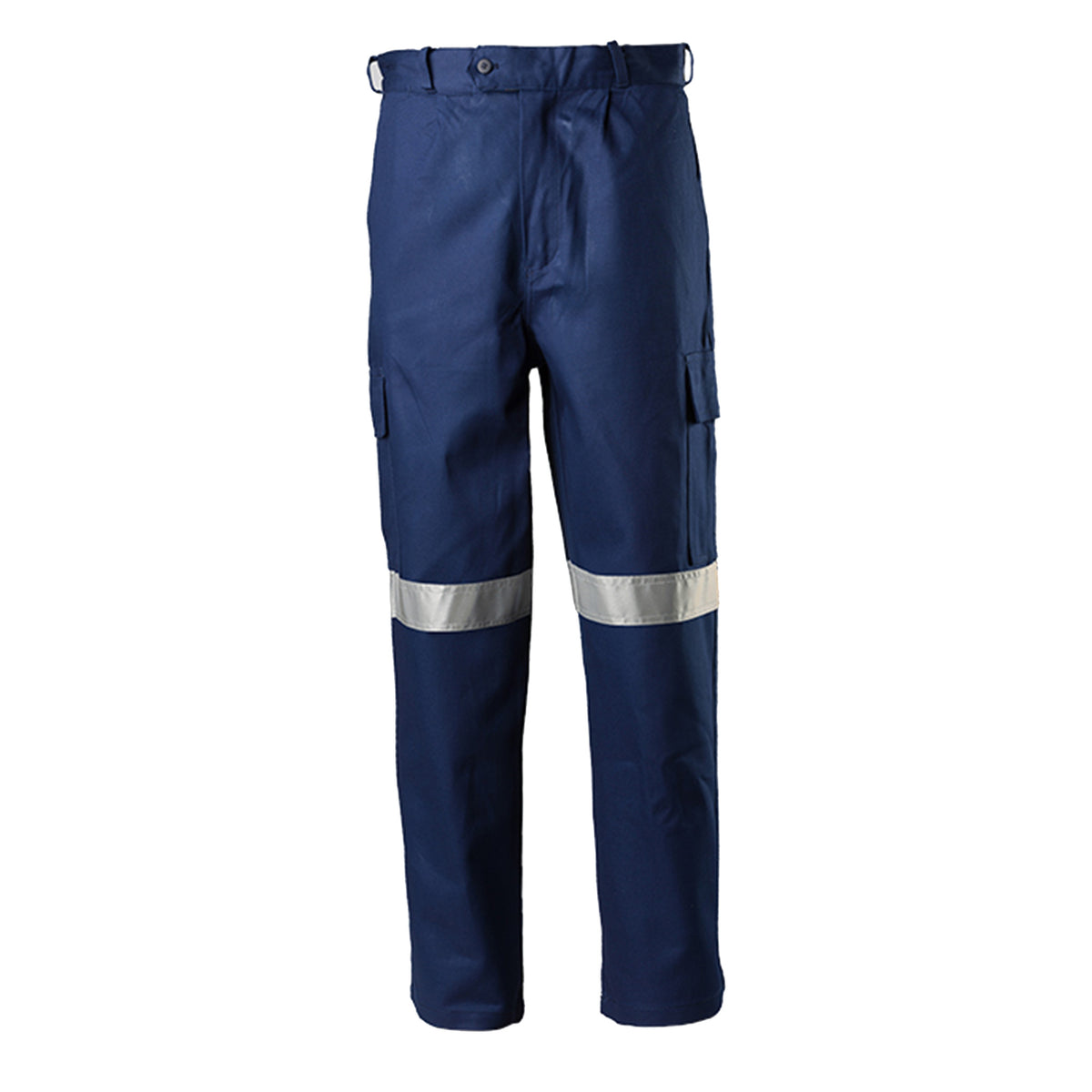 navy heavy weight cotton cargo pant with 3m tape