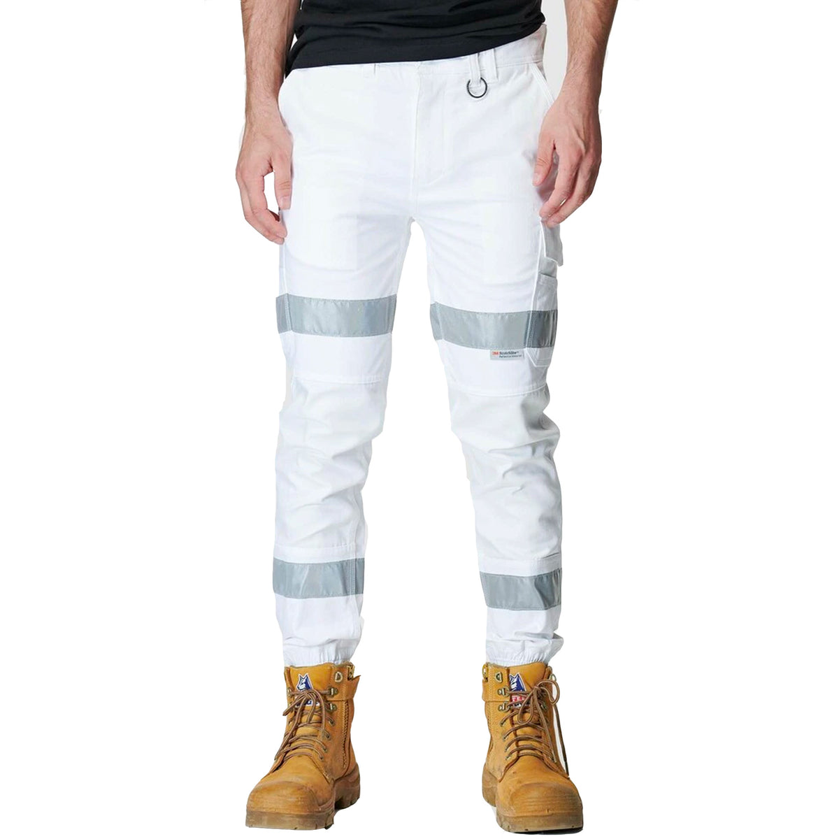 elwd cuffed pant reflective tape in white