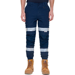 elwd cuffed pant reflective tape in navy