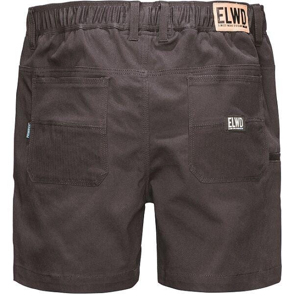 black elastic basic shorts back view