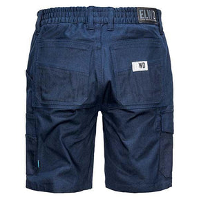 womens navy elastic utility shorts