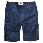 womens navy elastic utility shorts