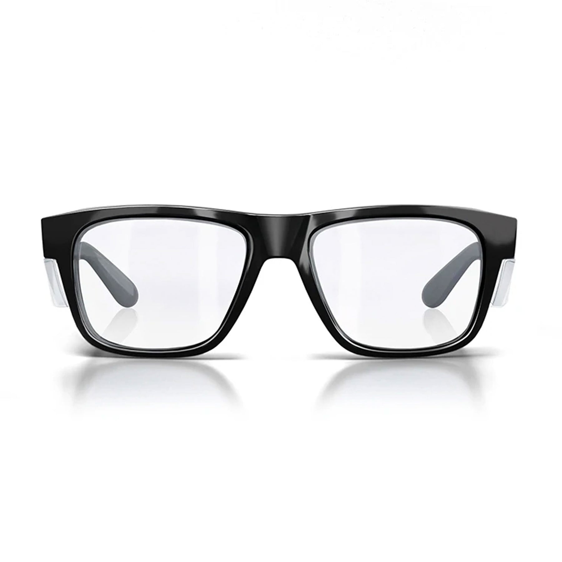 safestyle fusions black frame with clear uv 400 lens