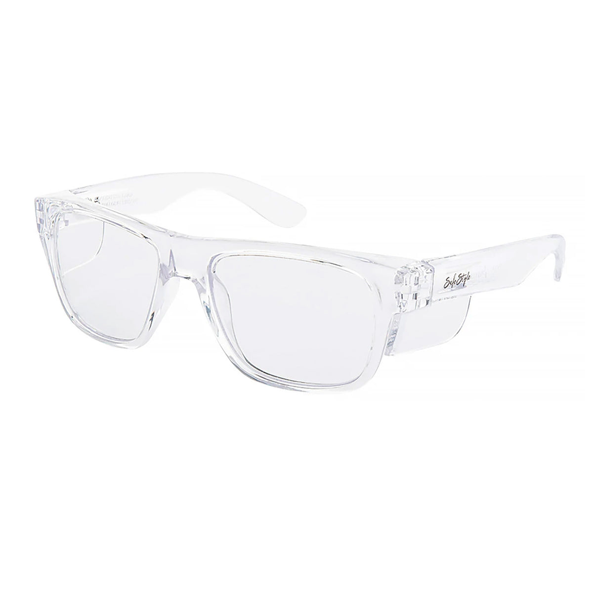 safe style fusions clear frame glasses with clear lens