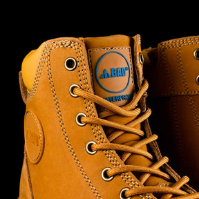 bad workwear signature zip side work boots in wheat