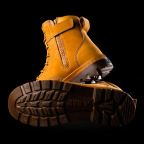 bad workwear signature zip side work boots in wheat