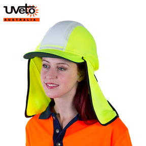 gobi over hat in hi vis yellow