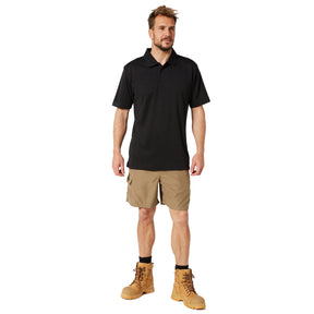 jet pilot fueled 2 short sleeve polo in black