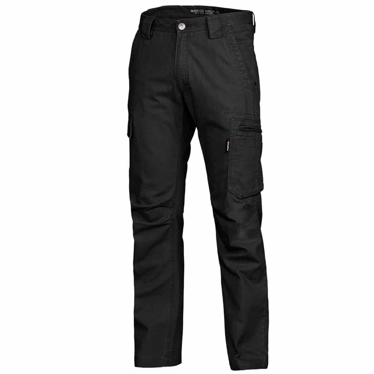 black canvas tradie pants