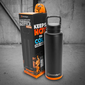 moondyne 1200ml insulated thermal bottle in black