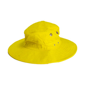 wide brim hat in yellow