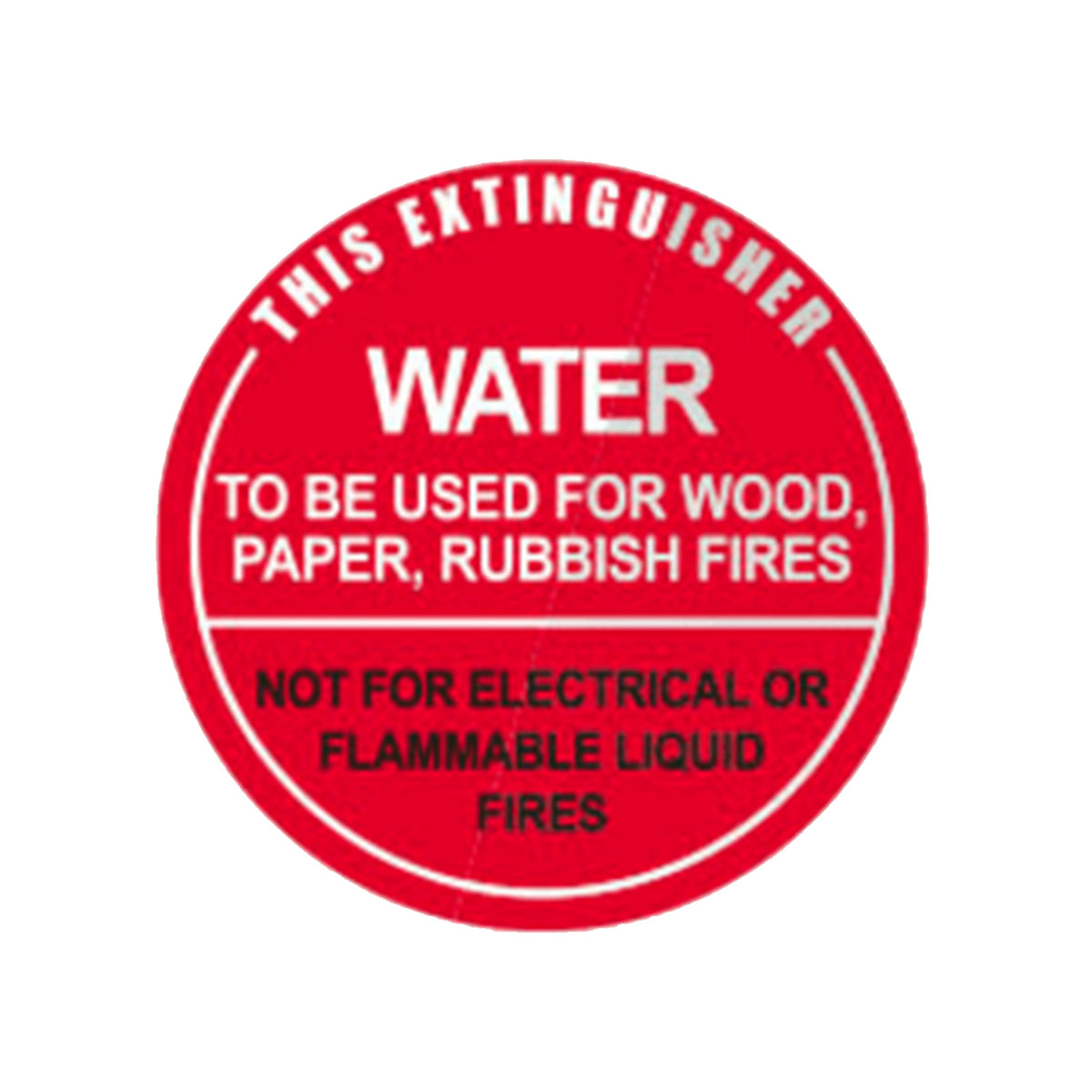 MEGAFIRE AIR/WATER EXTINGUISHER - IDENTIFICATION SIGN - MFSAW