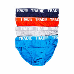 4 pack of tradie mens brief in various colours 
