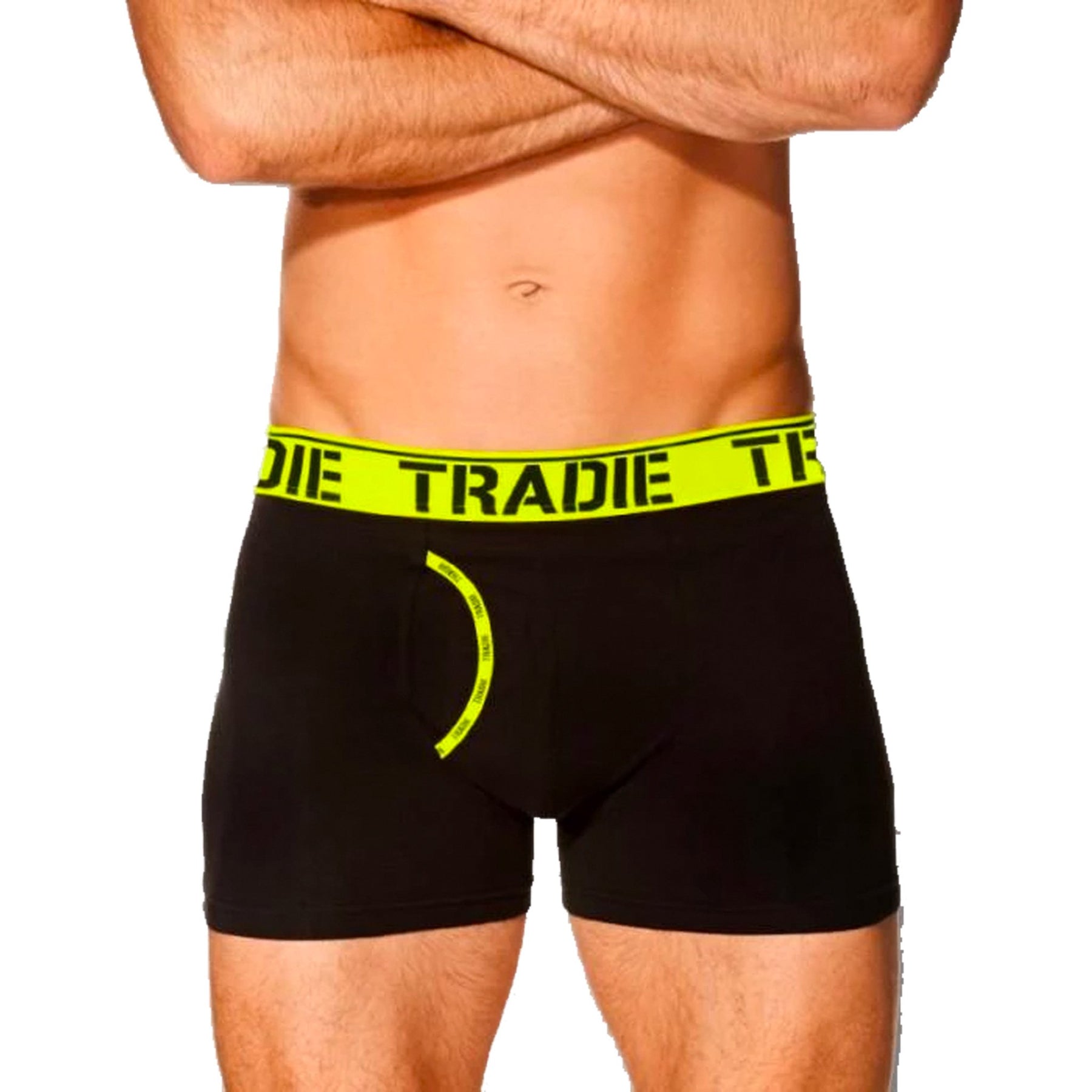 black yellow tradie mens front trunk